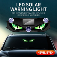 Luz de Advertencia LED Solar para Coche con Ojo Turco, Lámpara Estroboscópica de Seguridad Antirrobo con Sensor de Luz Automático para Parabrisas Interior de Vehículo