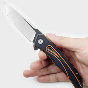 Cuchillo plegable EDC para exteriores con mango G10, cuchillo de bolsillo de acero 440 para cortar para pescar, soporte OEM personalizable - Product Image 4