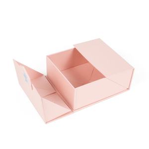Rigid <b>Cardboard</b> Double Door Glitter Paper Rigid Box Cajas De Regalo Estudiantil Gel Polish Box Double Open Candle Paper Gift Box - Product Image 3