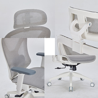 Chaise de bureau ergonomique moderne en maille Ruibao M3, pivotante, inclinable, avec accoudoirs et appuie-tête réglables