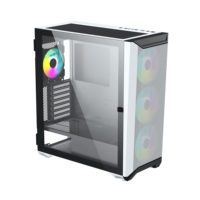 Casing komputer EATX kustom Oem Mid Tower terlaris Casing Pc kaca Tempered HD USB3.0 Casing Gaming komputer