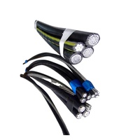 Aislamiento XLPE de bajo voltaje Cable de Paquete Aéreo Cable de caída de servicio Cable aéreo ABC con núcleo ACSR Messenger