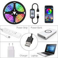 Lumières de studio, guirlandes lumineuses USB, bande LED intelligente WS2811 RGB DC5V 5050, rétroéclairage pour téléviseur, compatible avec Alexa et Google Home