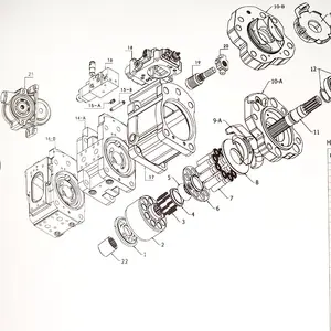 PC130-7 PC200-5/6/7/8 Cilinder Blok Klep Plaat Set Plaat Zuiger Schoen Voor Komatsu Graafmachine Hydraulische Pompen Onderdelen