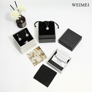 High-Quality Jewelry Packaging Set with Ring, <b>Earrings</b>, Jewelry Pouch and Paperboard Bag Custom Logo <b>Gift</b> <b>Box</b> - Product Image 2