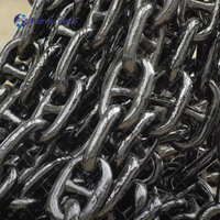 Cadena de Anclaje de Acero Aleado de Alta Resistencia Pintada de Negro con Certificación ABS CCS BV para Construcción Naval, Cadena de Amarre
