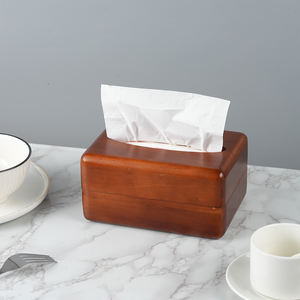 Modern Simple Durable Space-Saving Customizable Color Walnut Wood Magnet Hollowed <b>Out</b> Bread Tissue Box for Home Decor - Product Image 3