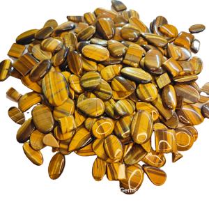 Cabujón de cuarzo de ojo de tigre amarillo Natural de alta calidad, precio al por mayor, piedras preciosas sueltas para la fabricación de joyas curativas - Product Image 5
