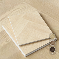 SPC Vinyl-Laminatboden Umweltfreundlich Verschleißfest Pflegeleicht Helle Eichenfarbe Quadratischer Klickverschluss Moderne Villa Grafikdesign