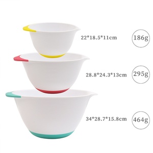 Juego <span class=keywords><strong>de</strong></span> ensaladeras <span class=keywords><strong>de</strong></span> tres piezas <span class=keywords><strong>de</strong></span> plástico desechable moderno BPA mezcla pulida <span class=keywords><strong>libre</strong></span> y tazón <span class=keywords><strong>de</strong></span> <span class=keywords><strong>Frutas</strong></span>/verduras para fiestas - Product Image 1