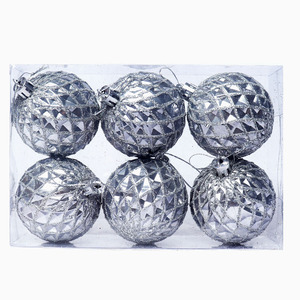 6cm <b>Plastic</b> Electroplated Special-shaped Christmas Ball Ornaments Hand Painted Round Baubles Xmas <b>Tree</b> Holiday Decorations - Product Image 6