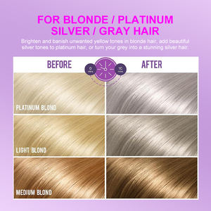 Etiqueta privada Anti- Brassy Dye Tratamiento de color de cabello Champú plateado <span class=keywords><strong>El</strong></span> <span class=keywords><strong>mejor</strong></span> tono de champú púrpura Brassiness - Product Image 4