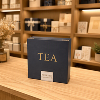 Boîte à thé en bambou personnalisée, boîte cadeau en bois à 4 compartiments avec couvercle transparent pour les coffrets cadeaux de thé