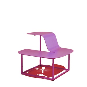 Ensemble <span class=keywords><strong>table</strong></span> et chaises pliantes d'extérieur en alliage d'aluminium moderne, couleur vive, pour café, cour, terrasse et salon - Product Image 1