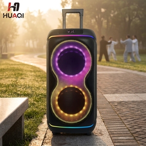 Altavoz de <span class=keywords><strong>Karaoke</strong></span> Premium Doble de 8 Pulgadas con Iluminación LED RGB y Batería Recargable de 4500 mAh para Exteriores - Product Image 1