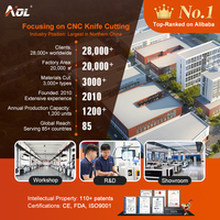Machine de découpe numérique CNC en fibre de carbone AOL avec outil de découpe à couteau oscillant