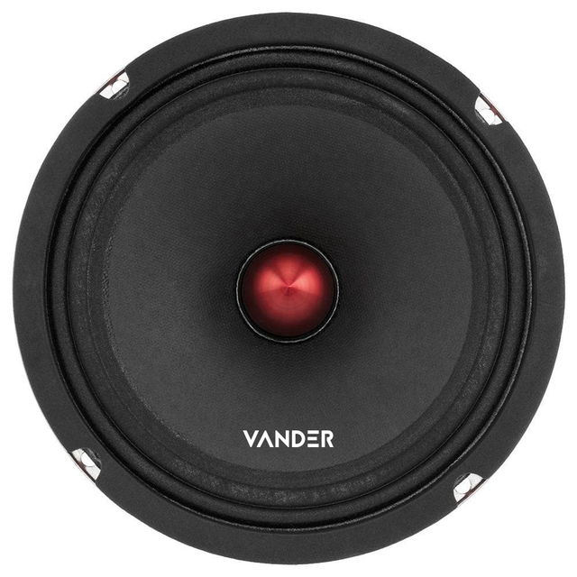 PRO 800W 8 Inch Mid Range Loud Speaker Woofer for Car Audio - Red Aluminum Bullet