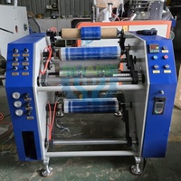 Machine semi-automatique de découpe et de rembobinage de film étirable et de film alimentaire, machine d'emballage de film étirable en PE