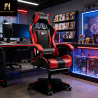 Chaise de jeu pour ordinateur de luxe haut de gamme, confortable, en éponge rouge, fabrication directe d'usine, économique, ergonomique, chaise de bureau pour l'étude