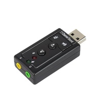 Tarjeta de sonido Usb Virtual 7,1 3D adaptador de Audio Usb externo Usb a Jack 3,5mm auricular micrófono tarjeta de sonido para ordenador portátil Notebook Pc
