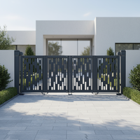 Portail pliant moderne en aluminium motorisé électrique pour villa, cour, appartement, entrée et allée