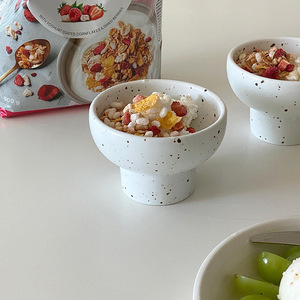 Lelyi ins Korea Kreatives Dessert Kleine Schüssel Keramik Splash ing Ink Bowl Eis Obst becher - Product Image 5