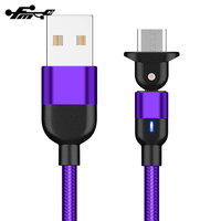 Kabel Usb Mikro Indikator LED Rotasi 180 untuk SAMSUNG