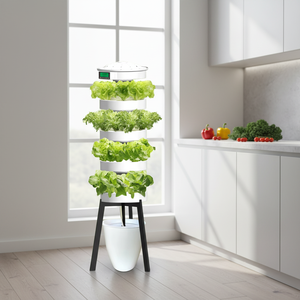 ระบบปลูกผักไฮโดรโปนิกส์แนวตั้ง HydroBlue พร้อมปั๊มน้ำ ไฟ LED ปลูกต้นไม้ในร่ม ตู้ปลูกพืชแบบรดน้ำอัตโนมัติ ระบบฉีดน้ำพ่นสำหรับสวนผัก - Product Image 1