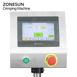 ZONESUN ZS-DTYG11U FEA15 automatique table corps brouillard parfum bouteille en verre métal pulvérisation bouchons collier anneau capsulage sertissage Machine - Product Image 2