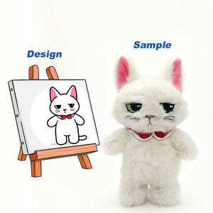 LiangJie giocattolo di peluche personalizzato orientato all'esportazione carino gatto bianco 10CM 20CM 30CM per regalo di mostra del settore - Product Image 1