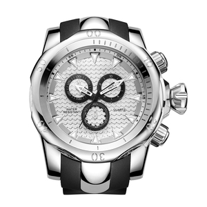 Montre chronographe surdimensionnée pour homme, bracelet en silicone, sport, 3 sous-cadrans, quartz, étanche - Product Image 4