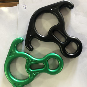 Escalade 50kN Figure de sauvetage terminal 8 mousqueton de descente avec dispositif d'arrimage d'engrenage de rappel à oreille coudée - Product Image 6