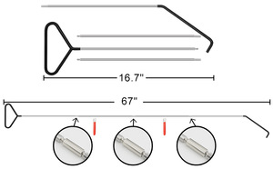 Ensemble de 8 outils pour voiture, kit de serrurier automobile, ouverture d'urgence, déverrouillage, pince longue pour outils d'urgence automobile - Product Image 5