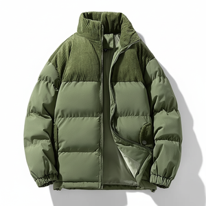 High Quality Custom Logo Design Winter Outdoor Heavyweight <b>Padded</b> Bubble Puffer Down <b>Jacket</b> for Men With Hood - Product Image 1