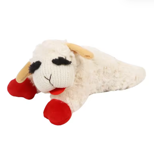 Jouet à mâcher durable pour chien en peluche alpaga qui couine, pour le nettoyage des dents, jouet interactif pour animaux de compagnie, mignon jouet en peluche mouton pour animaux de compagnie - Product Image 1