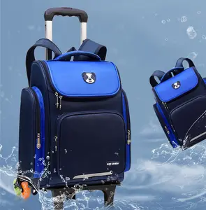 CALDIVO Waterproof Trolley Kids School Bags with Wheels Chinese Factory Custom Logo 6-12 Years Old Diamond Girls Primary School