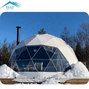 Custom Outdoor Glamping Luxury New Design Resort geodetica Dome Winter Proof Ball Tent <span class=keywords><strong>con</strong></span> pavimento in legno Igloo High Wind Heavy Snow - Product Image 3