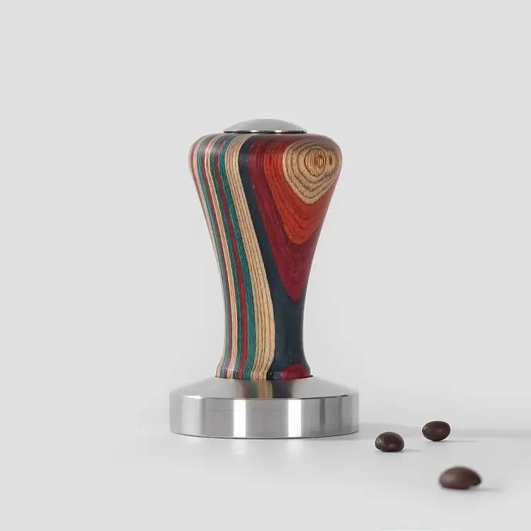 Espresso color wooden handle stainless steel coffee tamper 51/53/ 58MM