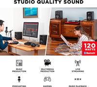 M-AUDIO BX4BT Altavoces Inalámbricos de 45 Pulgadas para Monitores de Estudio y PC con Software de Producción Musical