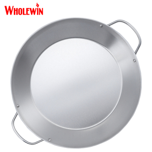 Spanish Steel Wok <strong>Pan</strong> Chef Grill <strong>Pan</strong> for BBQ and <strong>Paella</strong> Induction Compatible Metal Cooking <strong>Pan</strong> for Home Use - Product Image 2