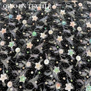 Tissu en maille brodé à paillettes tridimensionnelles robuste pour hauts de mariage robes Cheongsam tenues pour garçons tissus en tissu - Product Image 4