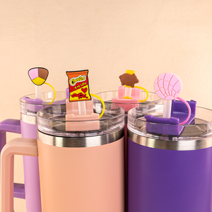 Accesorios para tazas al por mayor de 10mm, tapas de decoración, reutilizables, estilo mexicano, silicona, a prueba de polvo, adorno de paja para vaso de taza - Product Image 4