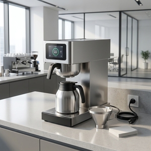 Cafetera Comercial para Tiendas de Conveniencia, Máquina de Café de Goteo, Acero Inoxidable, Eléctrica, Autoservicio - Product Image 1