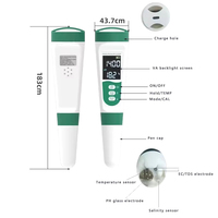 Analyseur d'eau de piscine flottant intelligent de haute précision testeur d'eau de piscine Ph/Tds/Ec/sel/Temp