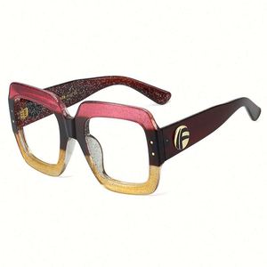 Gafas de Sol Cuadradas con Marco Grande Retro de Moda Personalizada para Mujer, Gafas de Computadora con Protección Contra la Luz Azul 2021 - Product Image 5