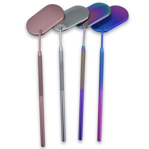 Miroir de maquillage de qualité supérieure en acier inoxydable pour extensions de cils Pinky leem, miroir à main pour greffe de cils - Product Image 6