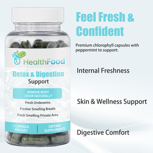 Fast Moving Detox and Digestion Support Capsules with Parsley Leaf Support Internal Freshness Peppermint Leaf Capsules - Product Image 3