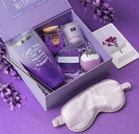 Style violet unique client de Noël maman femme petite amie soeur amis son logo personnalisé promotionnel maman spa coffret cadeau pour les femmes