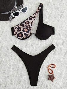 Bikini Color Block para Mujer 2026, Traje de Baño Sexy de Secado Rápido con Diseño de Parches, Disponible en Stock, Conjunto de Ropa Femenina - Product Image 2
