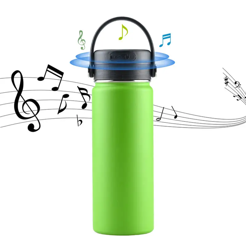 18oz 32oz Blue Tooth Stainless Steel Insulated Vacuum Flask Drinkware Wireless Speaker Music Smart Water Bottle